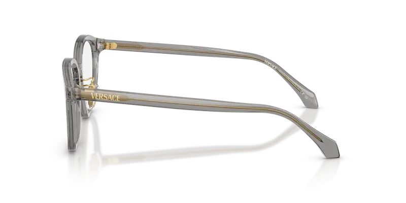 Versace Donna VE3379D 5510 Montature da vista Acetato Grigio Trasparente Pantos Normale miniatura 3