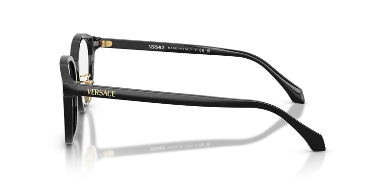 Versace Donna VE3379D GB1 Montature da vista Acetato Nero Trasparente Pantos Normale miniatura 3