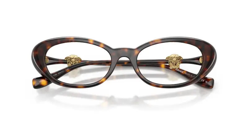 Donna VE3381U 108 Montature da vista Iniettato Tartaruga Trasparente Rotonda Normale miniatura 2