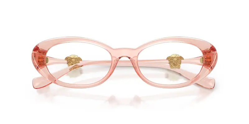 Donna VE3381U 5541 Montature da vista Iniettato Rosa Trasparente Rotonda Normale miniatura 2