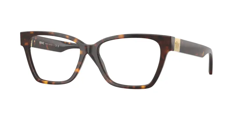 Donna VE3382 108 Montature da vista Acetato Tartaruga Trasparente Cat Eye Normale