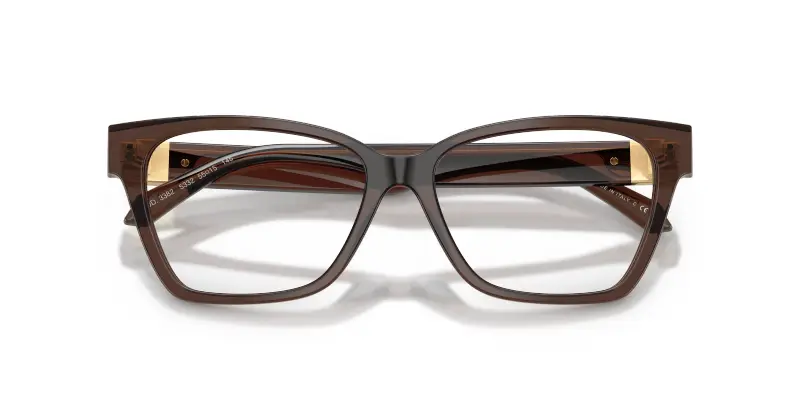 Donna VE3382 5332 Montature da vista Acetato Marrone Trasparente Cat Eye Normale miniatura 2