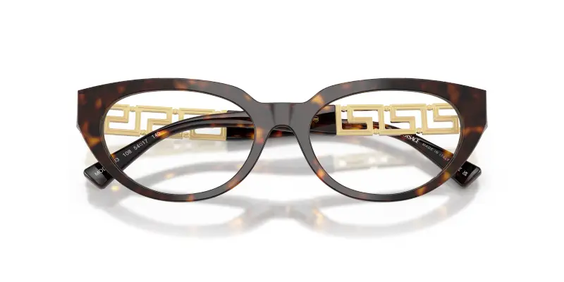 Donna VE3383 108 Montature da vista Acetato Tartaruga Trasparente Cat Eye Normale miniatura 2