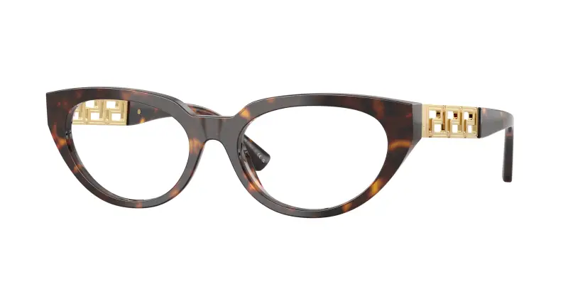 Donna VE3383 108 Montature da vista Acetato Tartaruga Trasparente Cat Eye Normale