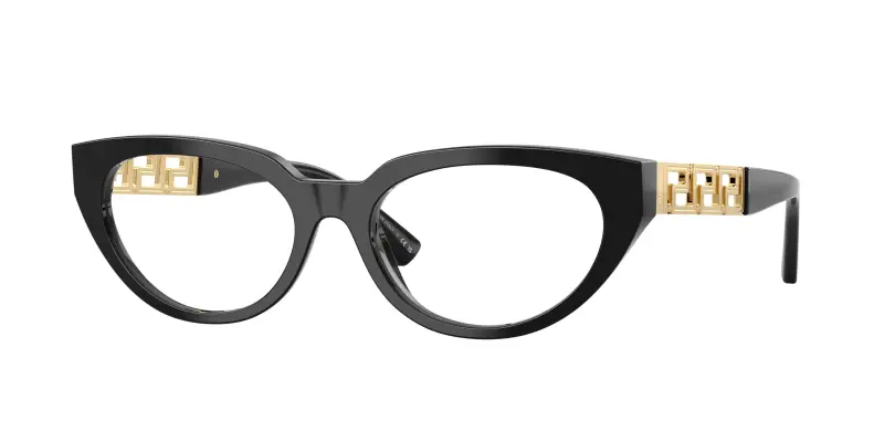 Donna VE3383 GB1 Montature da vista Acetato Nero Trasparente Cat Eye Normale
