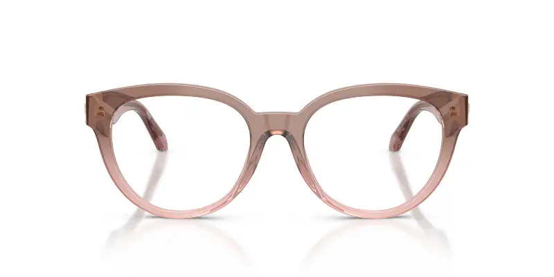 Donna VE3384 5435 Montature da vista Acetato Marrone Trasparente Rotonda Normale miniatura 3