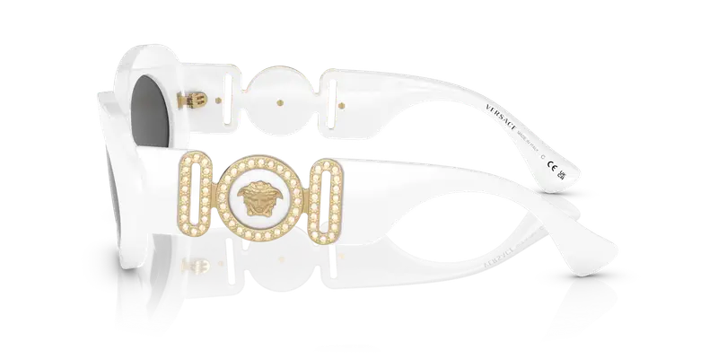 Versace Occhiali da sole Donna Bianco 856473 miniatura 3