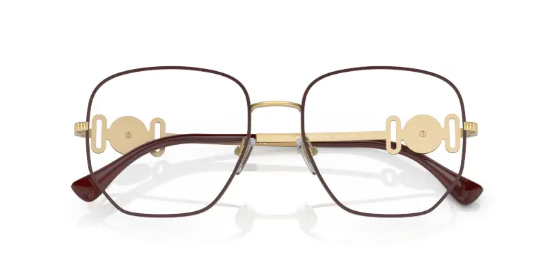 Donna Versace VE1283 1480 Montature da vista Metallo Rosso Trasparente Geometrica Normale miniatura 2