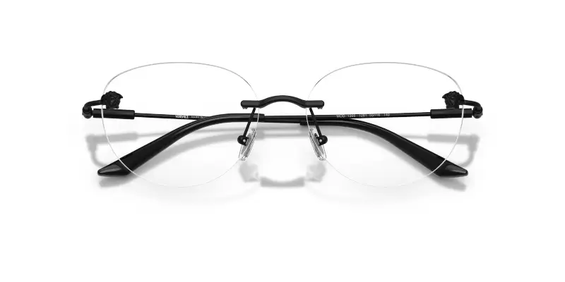 Donna Versace VE1305 1261 Montature da vista Metallo Nero Trasparente Rotonda Normale miniatura 2