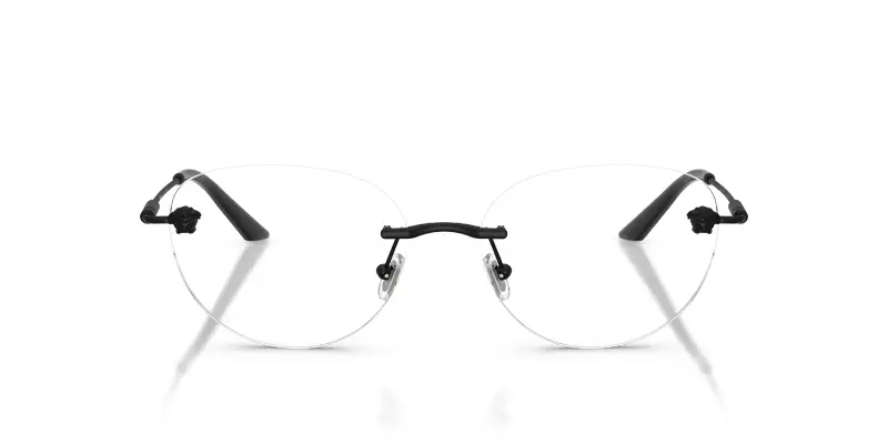 Donna Versace VE1305 1261 Montature da vista Metallo Nero Trasparente Rotonda Normale miniatura 3