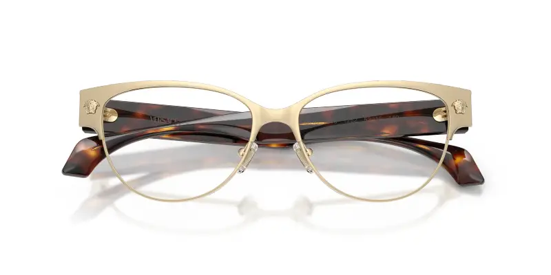 Donna Versace VE1318 1252 Montature da vista Metallo Oro Trasparente Cat Eye Normale miniatura 2