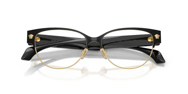 Donna Versace VE1318 1433 Montature da vista Metallo Nero Trasparente Cat Eye Normale miniatura 2