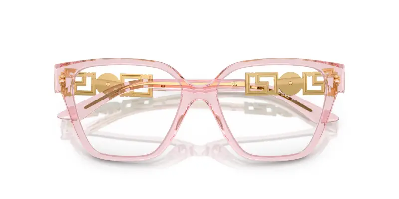 Donna Versace VE3358B 5472 Montature da vista Acetato Rosa Geometrica Normale miniatura 2