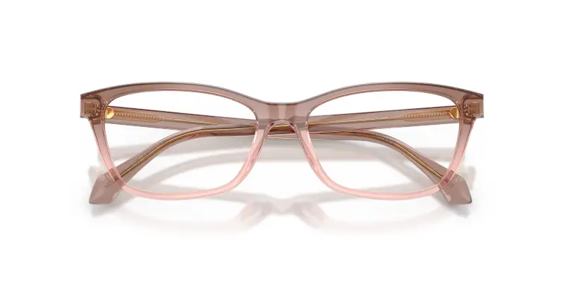 Donna Versace VE3375 5435 Montature da vista Acetato Marrone Trasparente Cat Eye Normale miniatura 2