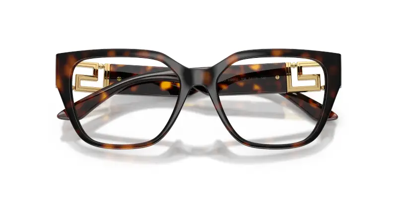 Donna Versace VE3387U 108 Montature da vista Iniettato Tartaruga Trasparente Squadrata Normale miniatura 2