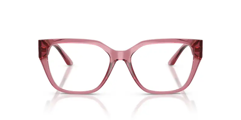 Donna Versace VE3387U 5234 Montature da vista Iniettato Rosa Trasparente Squadrata Normale miniatura 3