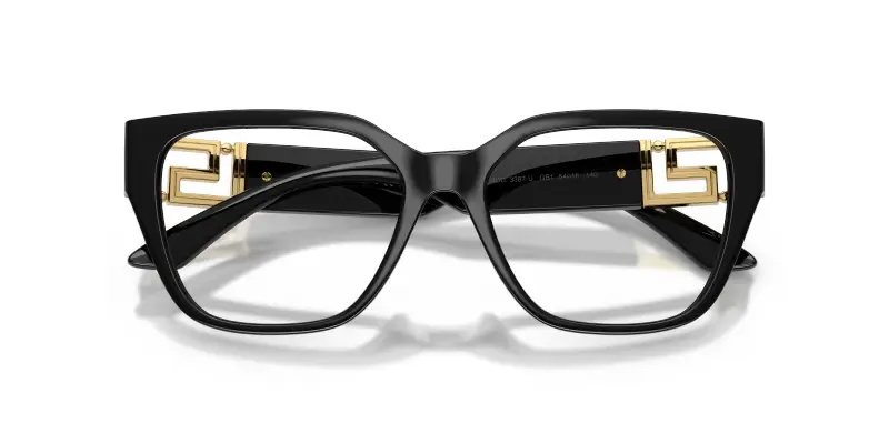 Donna Versace VE3387U GB1 Montature da vista Iniettato Nero Trasparente Squadrata Normale miniatura 2