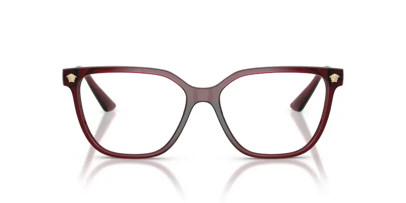 Donna Versace VE3388U 5538 Montature da vista Iniettato Rosso Trasparente Squadrata Normale miniatura 3