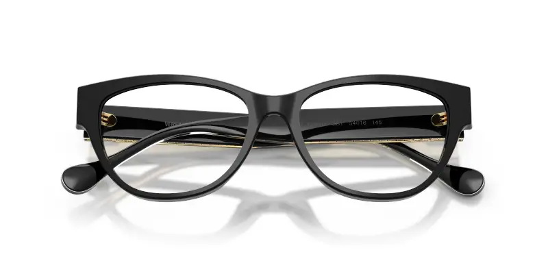 Donna Versace VE3389U GB1 Montature da vista Acetato Nero Trasparente Cat Eye Normale miniatura 2