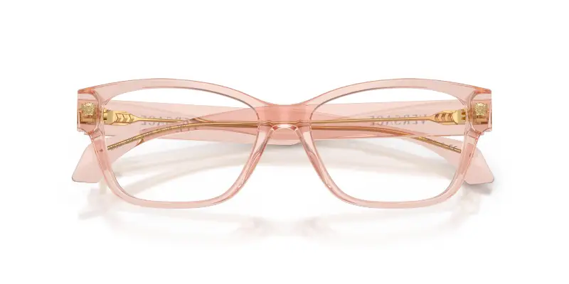 Donna Versace VE3392 5339 Montature da vista Acetato Rosa Trasparente Cat Eye Normale miniatura 2