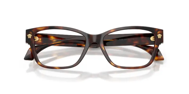 Donna Versace VE3392 5539 Montature da vista Acetato Tartaruga Trasparente Cat Eye Normale miniatura 2