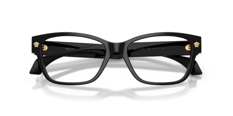 Donna Versace VE3392 GB1 Montature da vista Acetato Nero Trasparente Cat Eye Normale miniatura 2