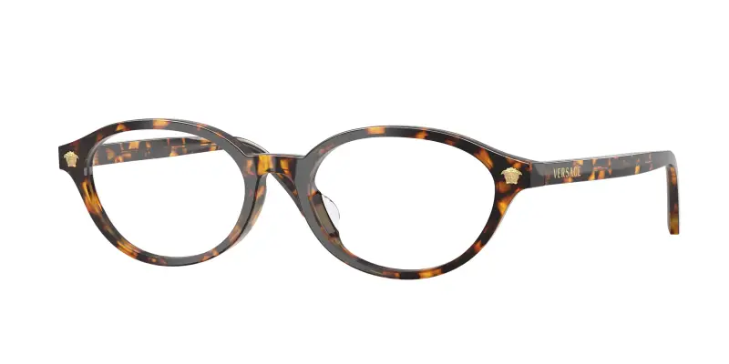 Donna Versace VE3393D 5514 Montature da vista Acetato Tartaruga Trasparente Rotonda Normale