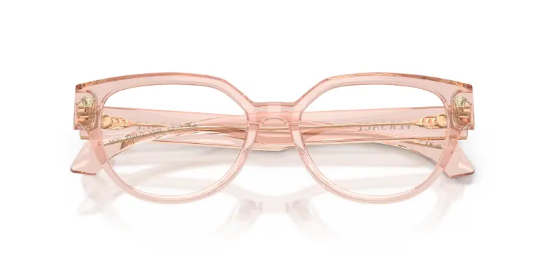Donna Versace VE3394D 5339 Montature da vista Acetato Rosa Trasparente Cat Eye Normale miniatura 2