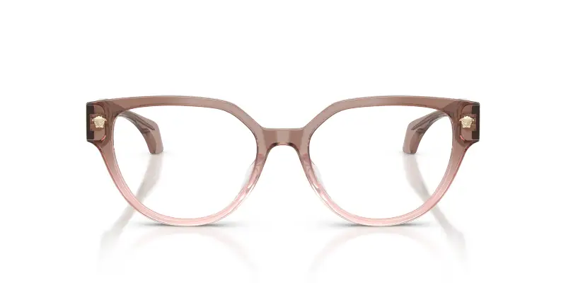 Donna Versace VE3394D 5435 Montature da vista Acetato Marrone Trasparente Cat Eye Normale miniatura 3