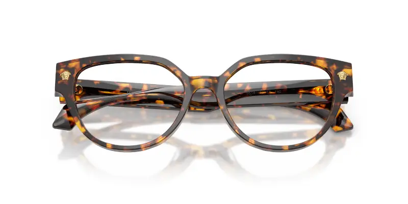 Donna Versace VE3394D 5514 Montature da vista Acetato Tartaruga Trasparente Cat Eye Normale miniatura 2