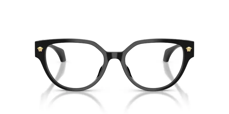 Donna Versace VE3394D GB1 Montature da vista Acetato Nero Trasparente Cat Eye Normale miniatura 3