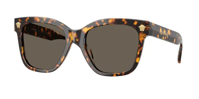 Donna Versace VE4511 5514/3 Occhiali da sole Acetato Tartaruga Marrone Squadrata Normale