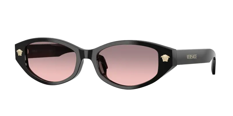 Donna Versace VE4512D GB1/5M Occhiali da sole Acetato Nero Rosa Cat Eye Normale Sfumato