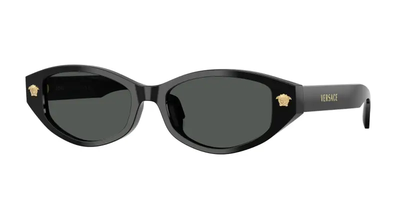 Donna Versace VE4512D GB1/87 Occhiali da sole Acetato Nero Grigio Cat Eye Normale