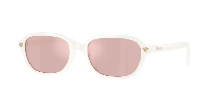 Donna Versace VE4514D 55441T Occhiali da sole Acetato Bianco Rosa Pillow Specchiate