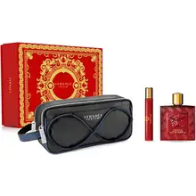 Eros Flame SET eau de parfum 100 ml + eau de parfum in miniatura 10 ml + trousse - 100 ml