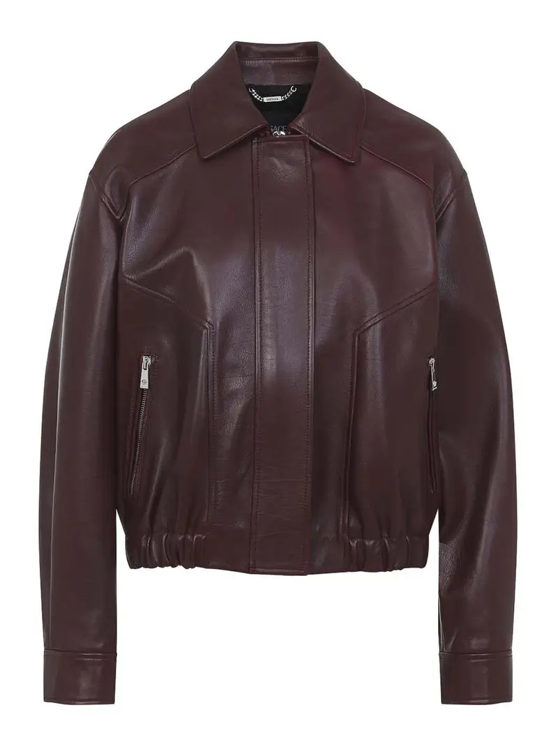 Giubbotto in pelle di bufalo Bordeaux