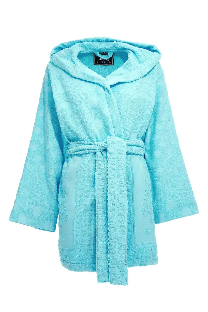 Accappatoio 'Seashell Baroque Polka Dot' Capsule Azzurro