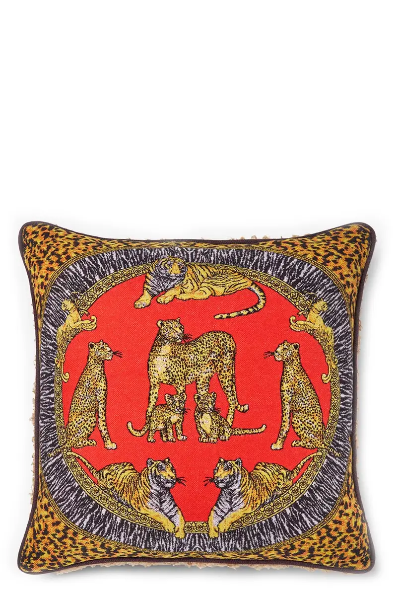 Cuscino Double-Face 'Wild Cats' Multi