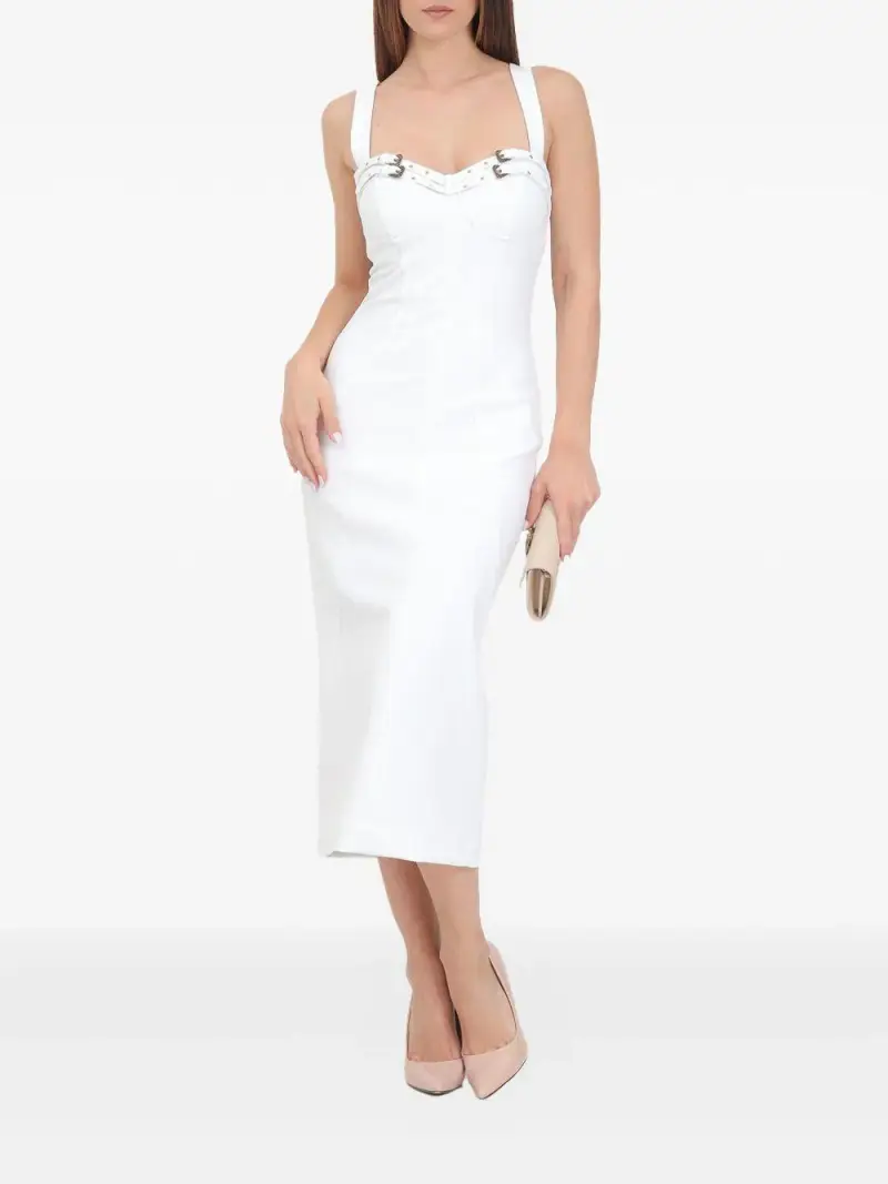 Abito bianco scollo con fibbie baroque miniatura 3