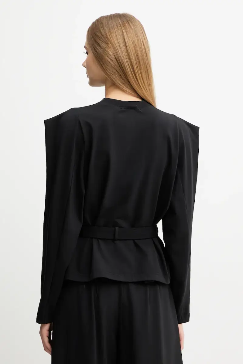 camicia a maniche lunghe colore nero 79HAH600 J0089 miniatura 3