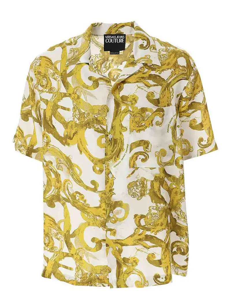 Camicia da bowling barocca Bianco