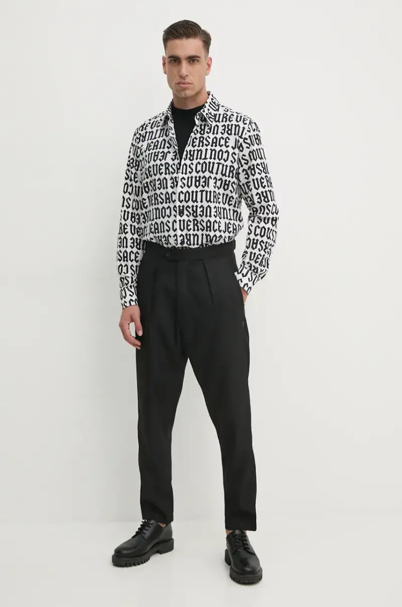 camicia in cotone uomo colore bianco 77GAL2R0 NS469 miniatura 2