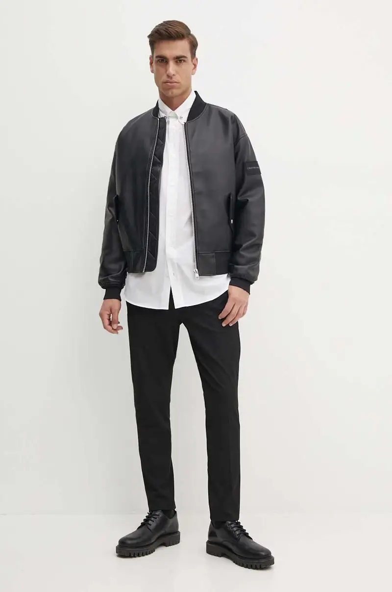 camicia in cotone uomo colore bianco 77GALY10 CN002 miniatura 2