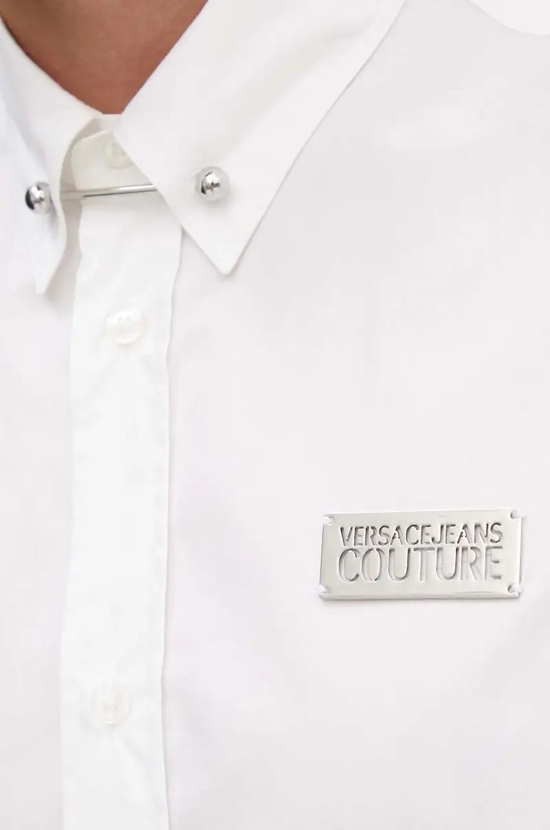 camicia in cotone uomo colore bianco 77GALY10 CN002 miniatura 5