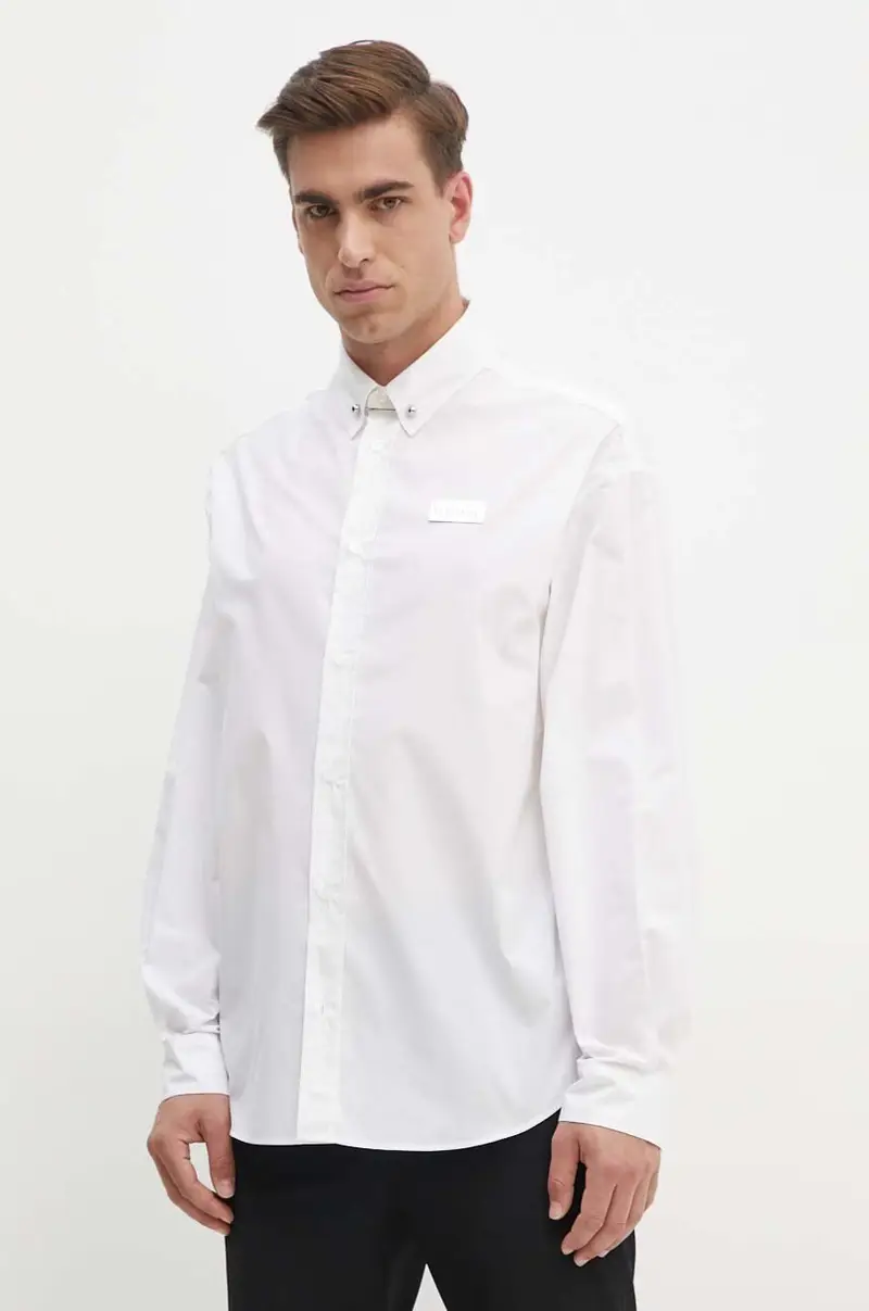 camicia in cotone uomo colore bianco 77GALY10 CN002