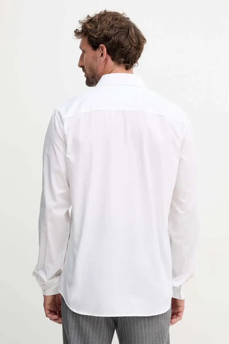 camicia in cotone uomo colore bianco 79GALKR1 CN00K miniatura 3