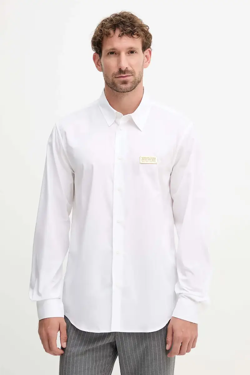 camicia in cotone uomo colore bianco 79GALKR1 CN00K