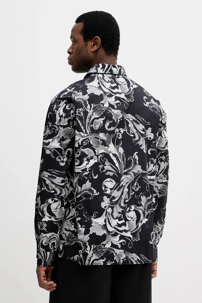 camicia in cotone uomo colore nero 79GAL212 NS698 miniatura 3