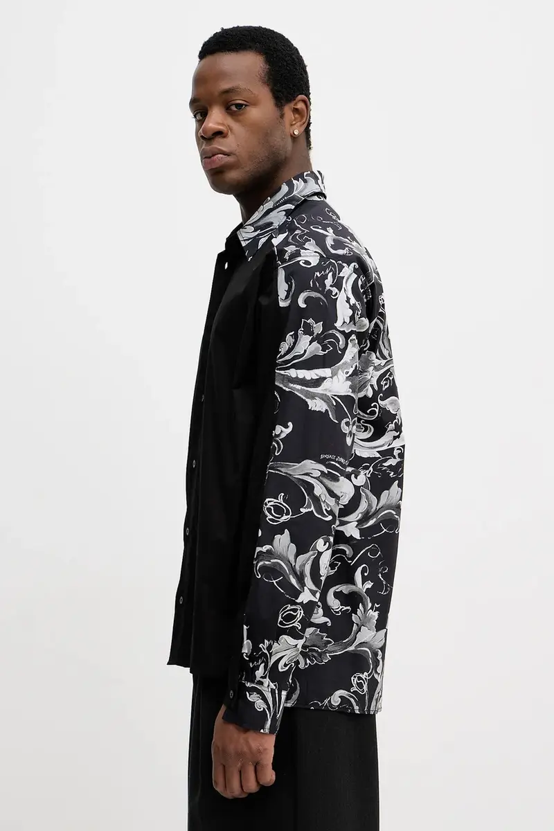 camicia in cotone uomo colore nero 79GAL212 NS698 miniatura 4